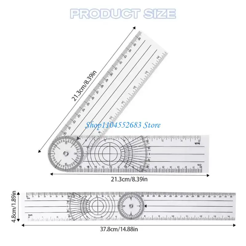Y6GD Pack of 2 360 Degree Protractor with Big Scale Lightweight for Professional Use