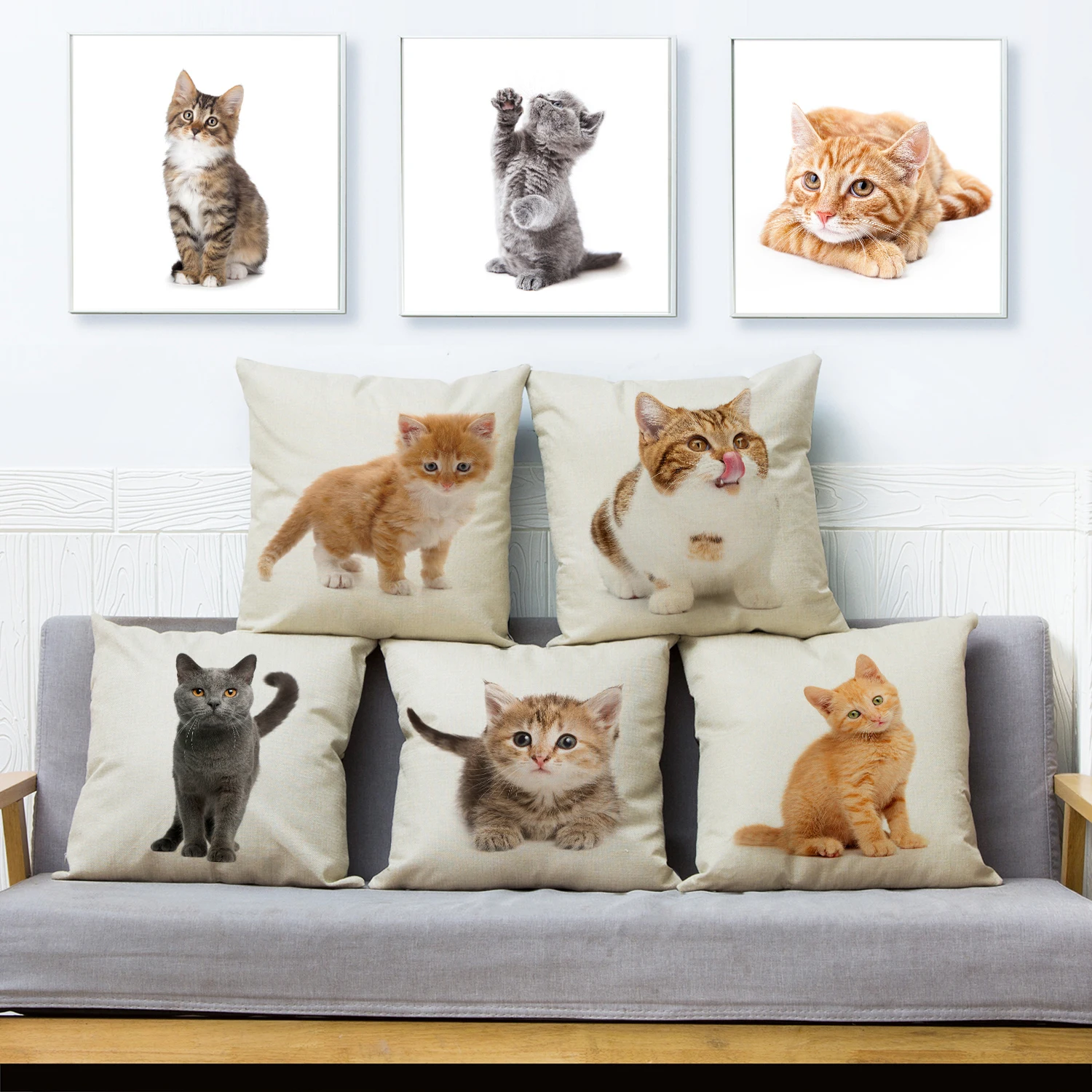 Cute Cat Pillowcase Decor Lovely Pet Animal Print Cojines Cushion Cover Polyester Pillow Case for Home Sofa Children Room 45x45
Cute Cat Pillowcase Decor Lovely Pet Animal Print Cojines Cushion Cover Polyester Pillow Case for Home Sofa Children Room 45x45