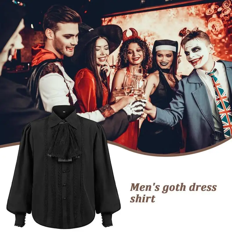 Men's Pirate Shirt Renaissance Viking Pirate Costume Long Sleeve V Neck Lace up Stand Collar Victorian Steampunk Gothic Shirt
Men's Pirate Shirt Renaissance Viking Pirate Costume Long Sleeve V Neck Lace up Stand Collar Victorian Steampunk Gothic Shirt