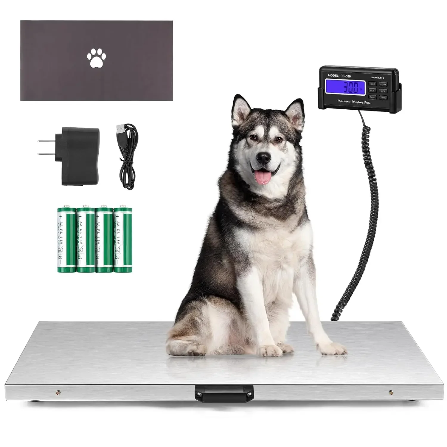Large Dog Pet Scale Postal Animal Weighing Vet Livestock Stainless Platform Rubber Mat
Large Dog Pet Scale Postal Animal Weighing Vet Livestock Stainless Platform Rubber Mat
