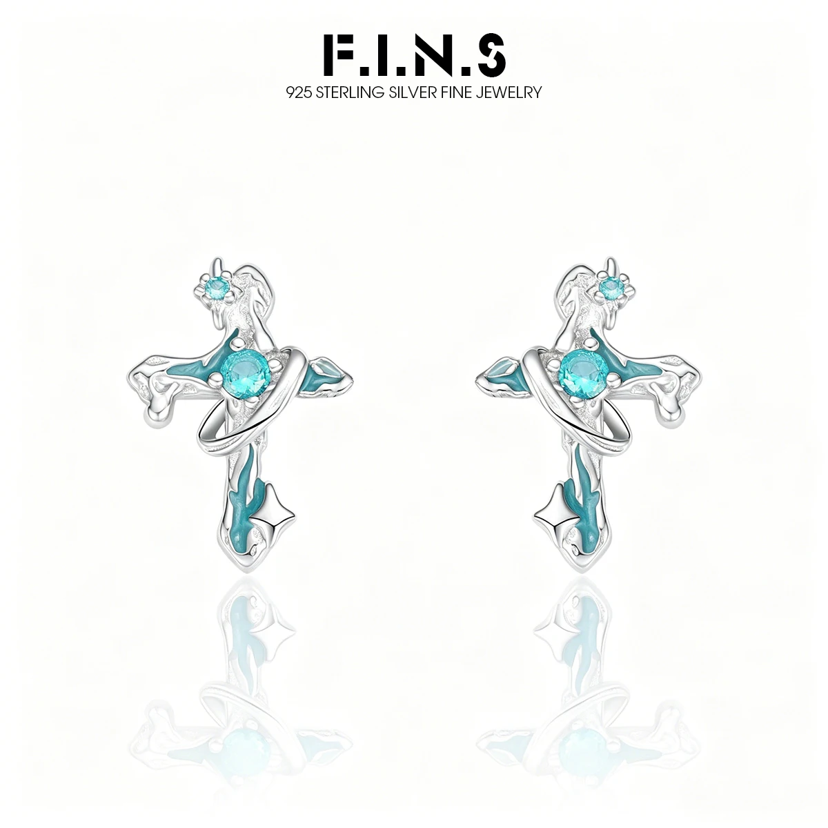F.I.N.S Original S925 Sterling Silver Stud Earrngs Baroque Style Blue Cubic Zirconia Cross Piercing Ear Studs Fine Jewelry Gifts
F.I.N.S Original S925 Sterling Silver Stud Earrngs Baroque Style Blue Cubic Zirconia Cross Piercing Ear Studs Fine Jewelry Gifts