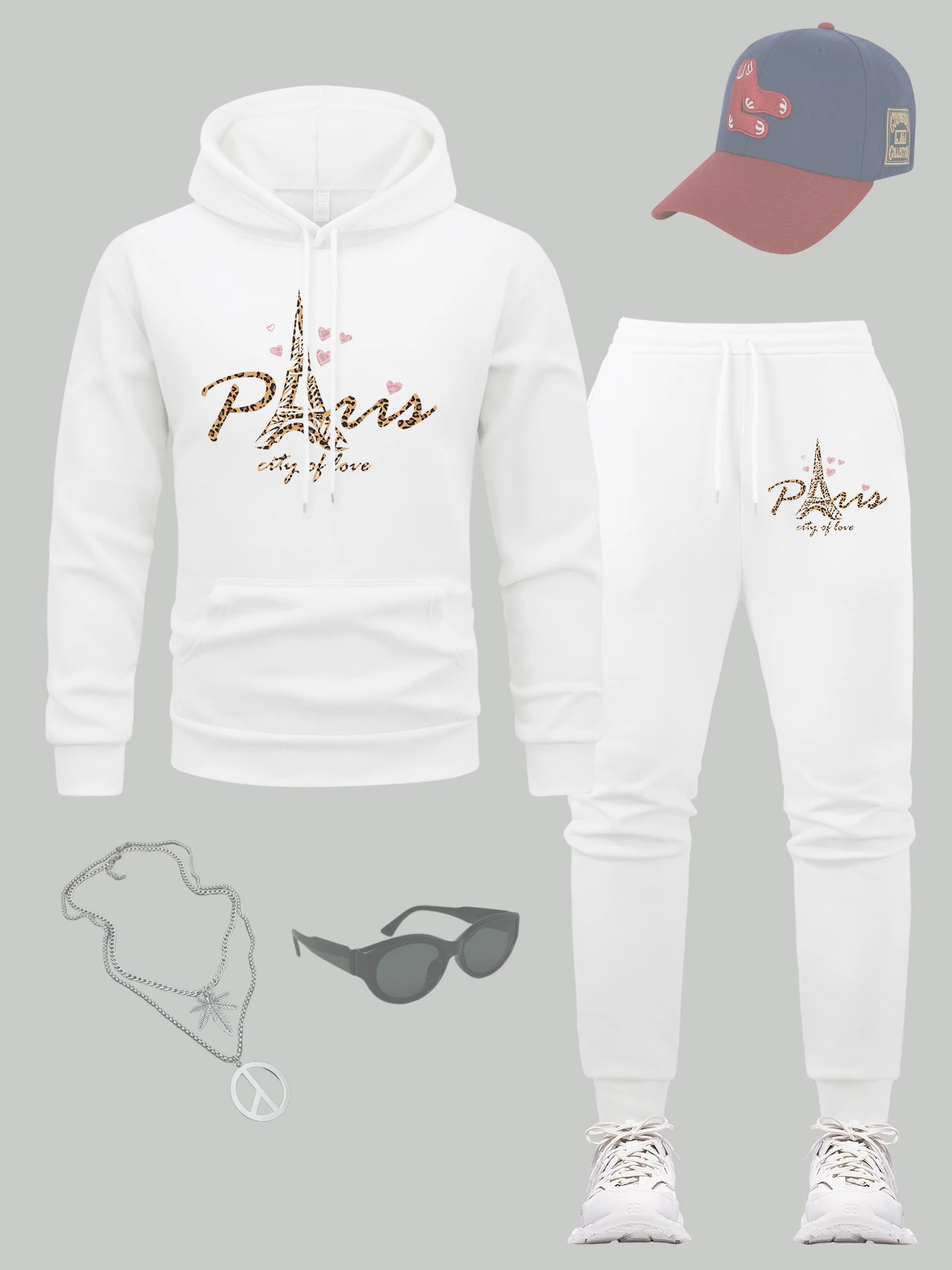 Paris City Of Love Printing Men Hoodie Set Casual Fleece Jogging Pants Sets Loose Pocket Sweatpants Autumn Hip Hop Hoodies
Paris City Of Love Printing Men Hoodie Set Casual Fleece Jogging Pants Sets Loose Pocket Sweatpants Autumn Hip Hop Hoodies