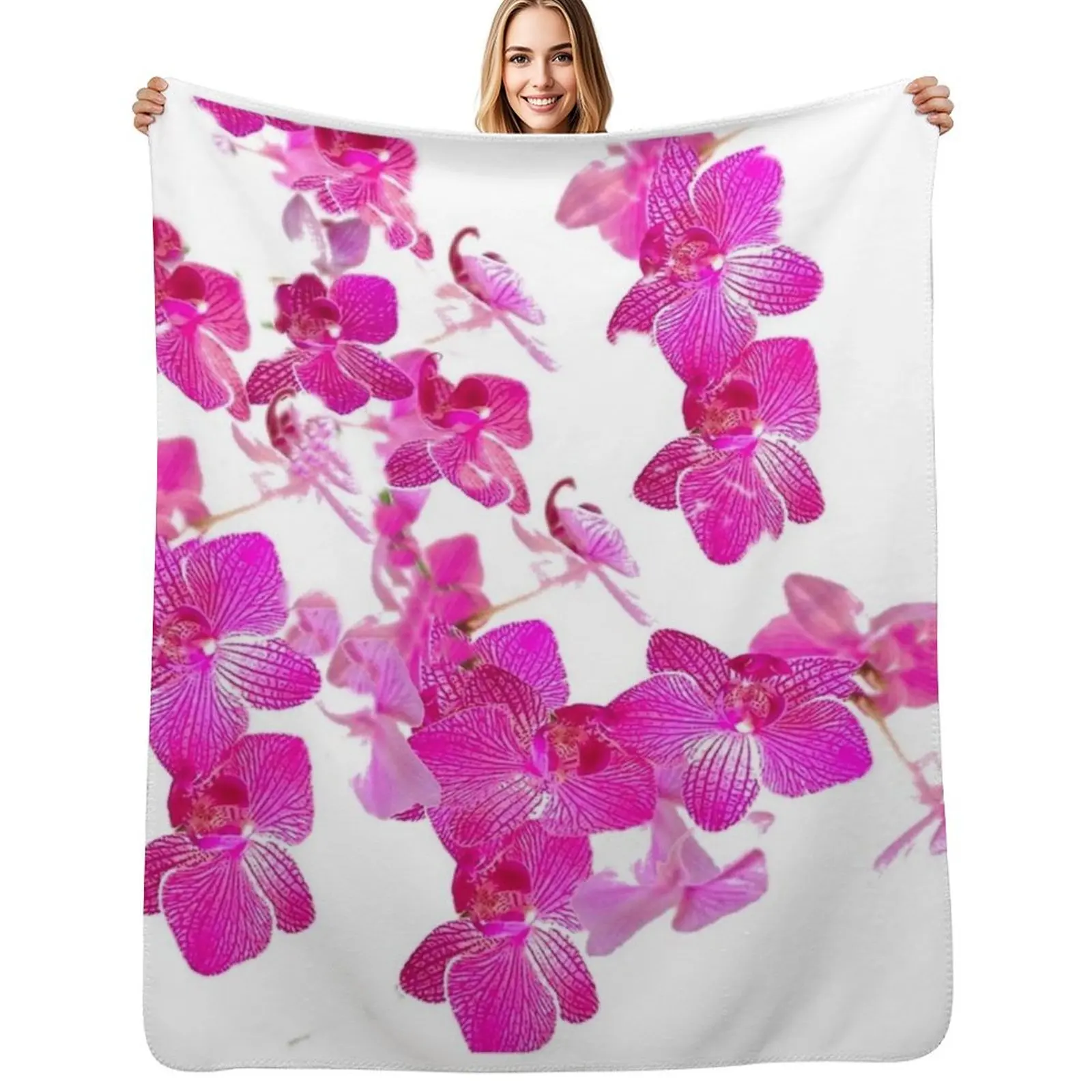 FUCHSIA PINK ORCHIDS PATTERNS WHITE ART Throw Blanket Lightweight Cozy Blanket for Bed Sofa
FUCHSIA PINK ORCHIDS PATTERNS WHITE ART Throw Blanket Lightweight Cozy Blanket for Bed Sofa