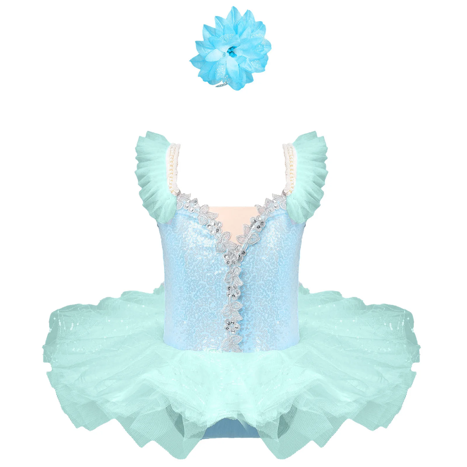 Kids Girls Swan Ballet Stage Performance Tutu Dress Shiny Sequins Princess Tutu Ruffle Ballet Dance Dress with Headwear Set
Kids Girls Swan Ballet Stage Performance Tutu Dress Shiny Sequins Princess Tutu Ruffle Ballet Dance Dress with Headwear Set