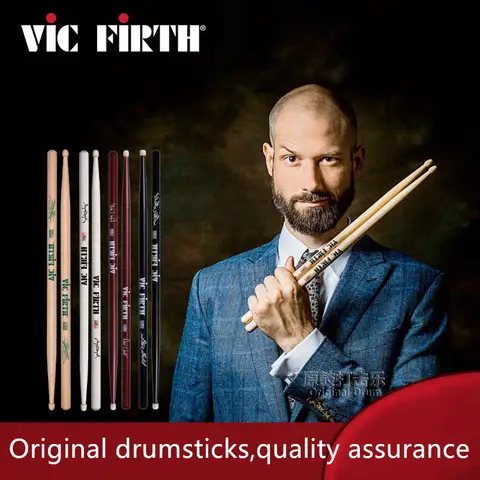 Professionelle Vic Firth Drumsticks 5A 5B 7A 2B Hickory Drum Sticks für Jazz Rock Langlebiges Musikinstrument