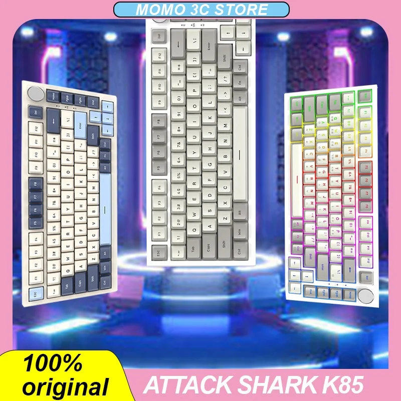 Attack Shark K85 Mechanical Gamer Keyboard Magnetic axis PBT Keycap Rgb Keystroke Multifunctional Knob Low Delay Hot Swap gifts
Attack Shark K85 Mechanical Gamer Keyboard Magnetic axis PBT Keycap Rgb Keystroke Multifunctional Knob Low Delay Hot Swap gifts