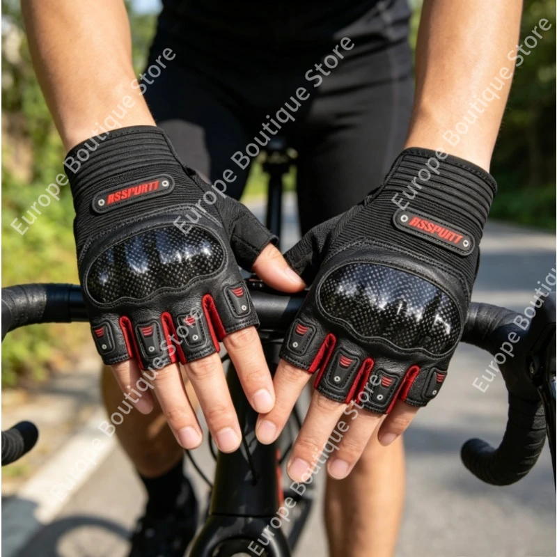 2026 NEW Summer Half Finger Motorcycle Gloves Genuine Goatskin Leather Carbon Fiber Protection Open Finger Anti Fall Riding Gear
2026 NEW Summer Half Finger Motorcycle Gloves Genuine Goatskin Leather Carbon Fiber Protection Open Finger Anti Fall Riding Gear