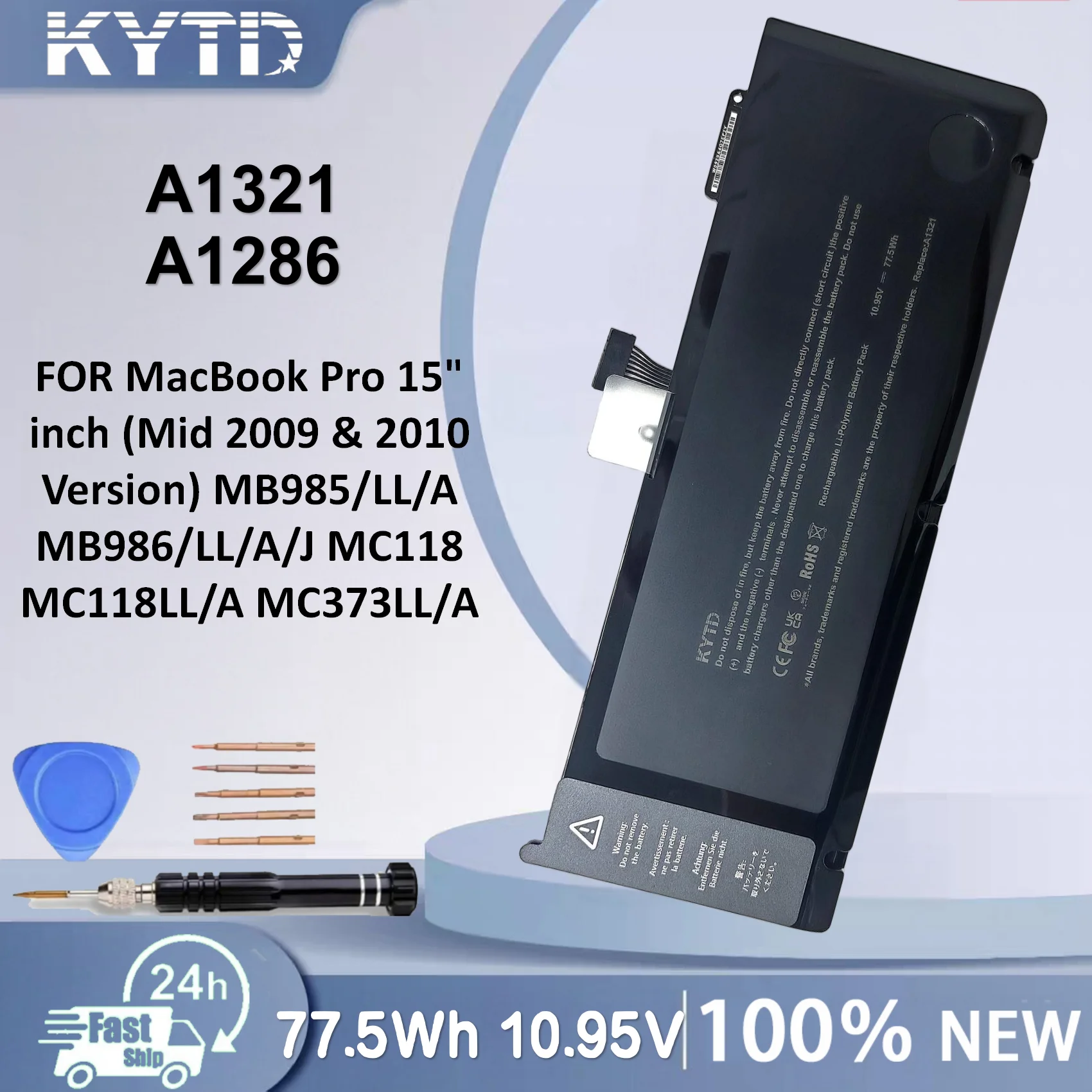 KYTD A1321 A1286 Laptop Battery for MacBook Pro 15" inch (Mid 2009 & 2010 Version) MB985/LL/A MB986/LL/A/J MC118 MC118LL/A
KYTD A1321 A1286 Laptop Battery for MacBook Pro 15" inch (Mid 2009 & 2010 Version) MB985/LL/A MB986/LL/A/J MC118 MC118LL/A