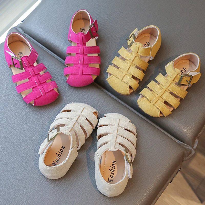 Children Sandals Hollow-out Cover Toe Classic Suede Kids Sliders Flat Summer Solid Color Leisure Unisex Boys Girls Shoes 23-34
Children Sandals Hollow-out Cover Toe Classic Suede Kids Sliders Flat Summer Solid Color Leisure Unisex Boys Girls Shoes 23-34