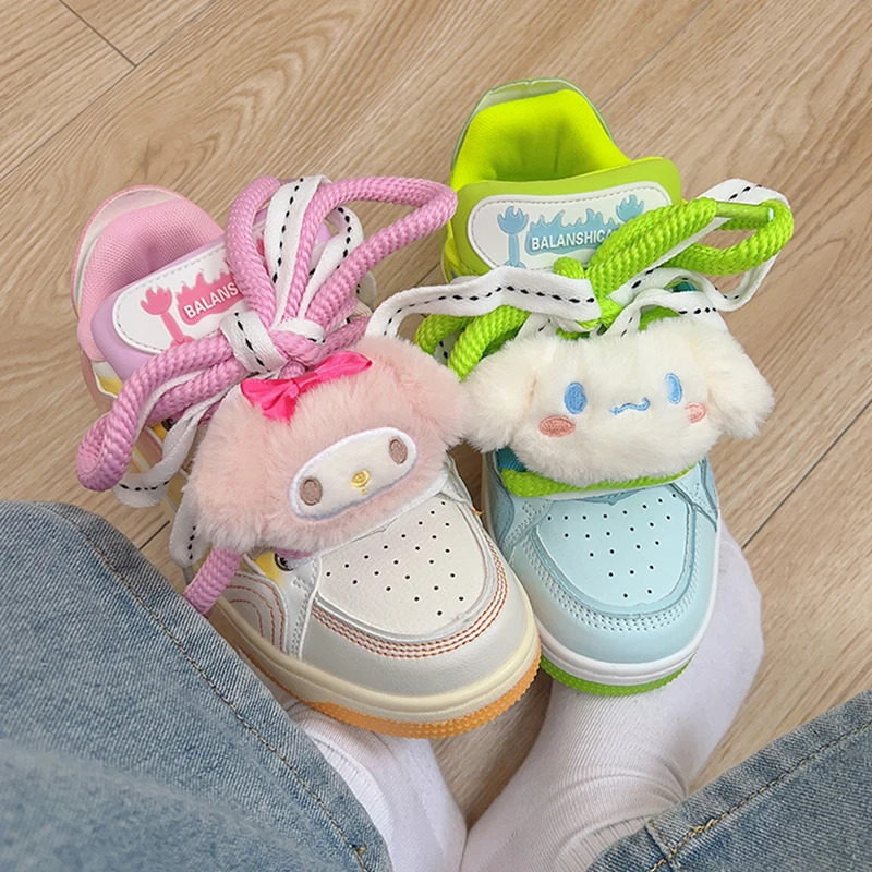 Милая мультяшная обувь Sanrio My Melody Cinnamoroll в парном стиле, весенне-осенняя уличная универсальная повседневная обувь
Милая мультяшная обувь Sanrio My Melody Cinnamoroll в парном стиле, весенне-осенняя уличная универсальная повседневная обувь