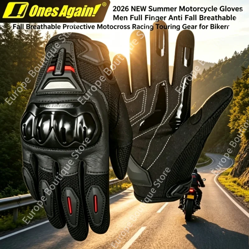 2026 NEW Summer Motorcycle Gloves Full Finger Anti Fall Breathable Protective Motocross Racing Touring Gear for Bikers Men
2026 NEW Summer Motorcycle Gloves Full Finger Anti Fall Breathable Protective Motocross Racing Touring Gear for Bikers Men