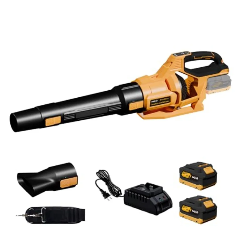 Аккумуляторная воздуходувка для листьев высокой мощности с турбонаддувом, 21В, 2 аккумулятора по 3.0Ач и зарядное устройство, 650CFM, 120MPH, электрическая
Аккумуляторная воздуходувка для листьев высокой мощности с турбонаддувом, 21В, 2 аккумулятора по 3.0Ач и зарядное устройство, 650CFM, 120MPH, электрическая