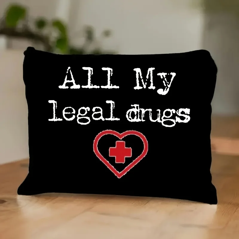 Black Medicine Pouch With Prints | Humorous Travel Accessory Bag Compact First Aid Kit For Cosmetics Multifunctional Pill Orga
Black Medicine Pouch With Prints | Humorous Travel Accessory Bag Compact First Aid Kit For Cosmetics Multifunctional Pill Orga