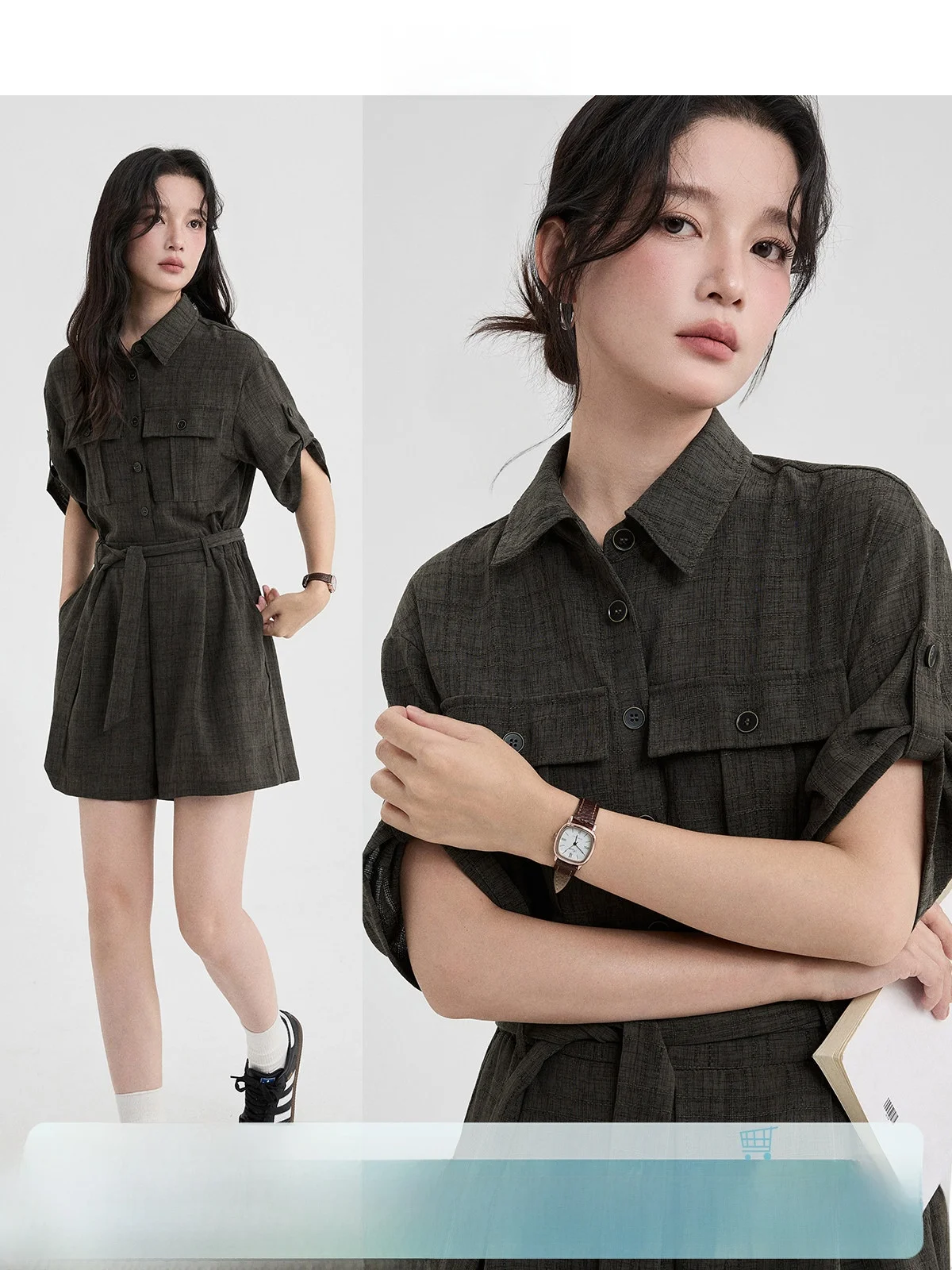 Women's Overall Workwear Casual Pants Loose Wide Leg Slimming Summer New Style Vintage High Waist Button Pure Color
Women's Overall Workwear Casual Pants Loose Wide Leg Slimming Summer New Style Vintage High Waist Button Pure Color