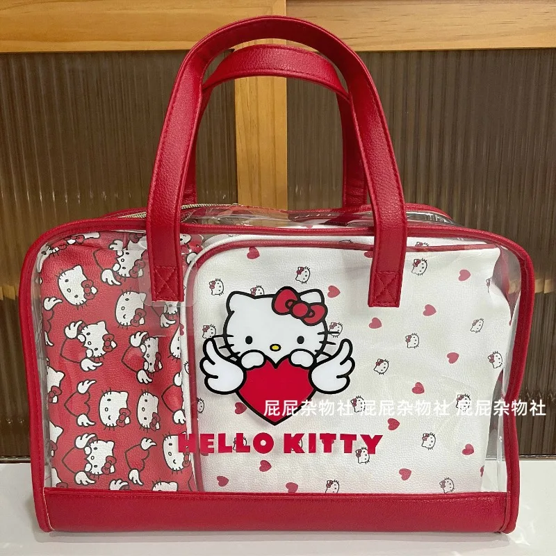 Cute Sanrios Hellokittys Wash Make-up Storage Bag Three-piece Set Girl Traveling Travel Classification Sorting Swimsuit Handbag
Cute Sanrios Hellokittys Wash Make-up Storage Bag Three-piece Set Girl Traveling Travel Classification Sorting Swimsuit Handbag