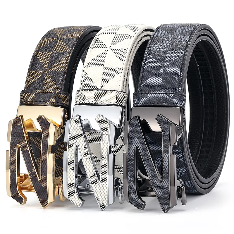 Men's Ratchet Belt with Z Shaped Buckle PU Leather Plaid Pattern Adjustable Casual Belt
Men's Ratchet Belt with Z Shaped Buckle PU Leather Plaid Pattern Adjustable Casual Belt