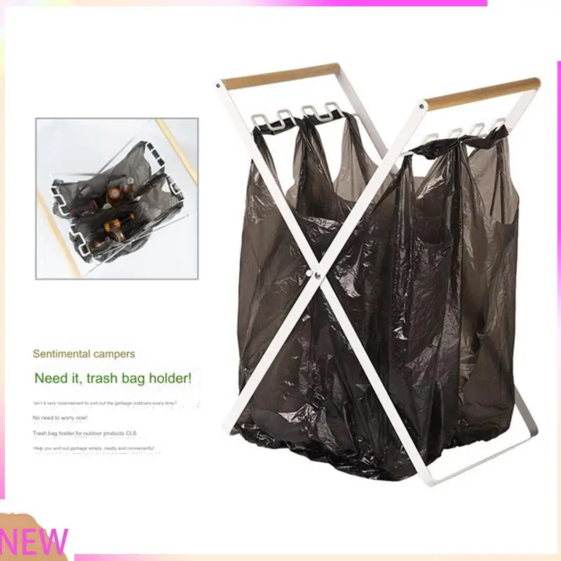 B15C Trash Bag Holder With Wood Handle Portable Kitchen Garbage Sorting Rack Separate Recycling Waste Bin For Camping
B15C Trash Bag Holder With Wood Handle Portable Kitchen Garbage Sorting Rack Separate Recycling Waste Bin For Camping