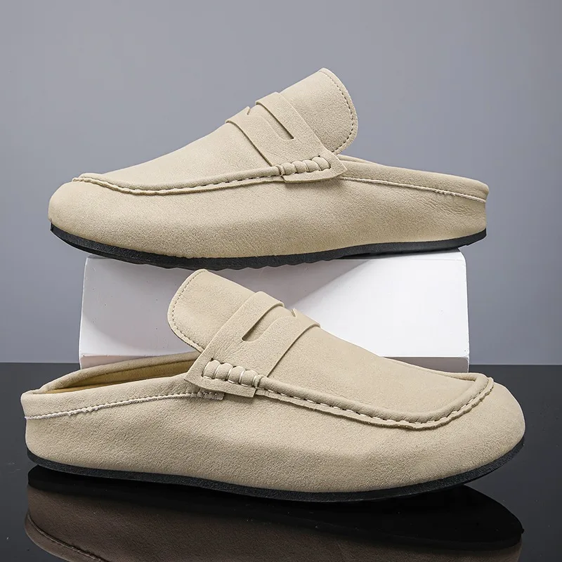 Men's Fashionable Soft Sole Slip in Half Slipper Spring and Summer Sole Casual Sports Shoes Suede Leather Zapatos Para Hombre
Men's Fashionable Soft Sole Slip in Half Slipper Spring and Summer Sole Casual Sports Shoes Suede Leather Zapatos Para Hombre