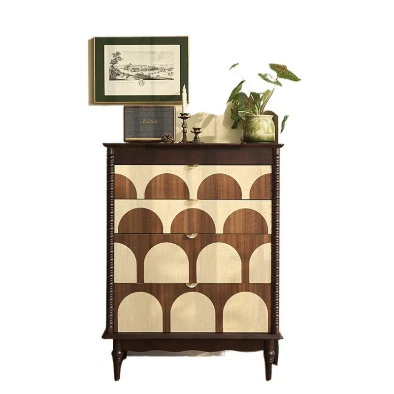 French retro solid wood dressing cabinet, American country solid wood storage drawer chest of drawers
French retro solid wood dressing cabinet, American country solid wood storage drawer chest of drawers