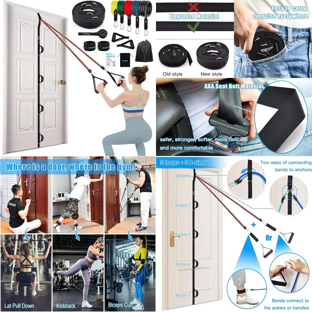 Портативные дверные крепления для упражнений с эспандерами, многоточечное крепление для спортзала без сверления, простая установка, идеально для домашних тренировок
Портативные дверные крепления для упражнений с эспандерами, многоточечное крепление для спортзала без сверления, простая установка, идеально для домашних тренировок