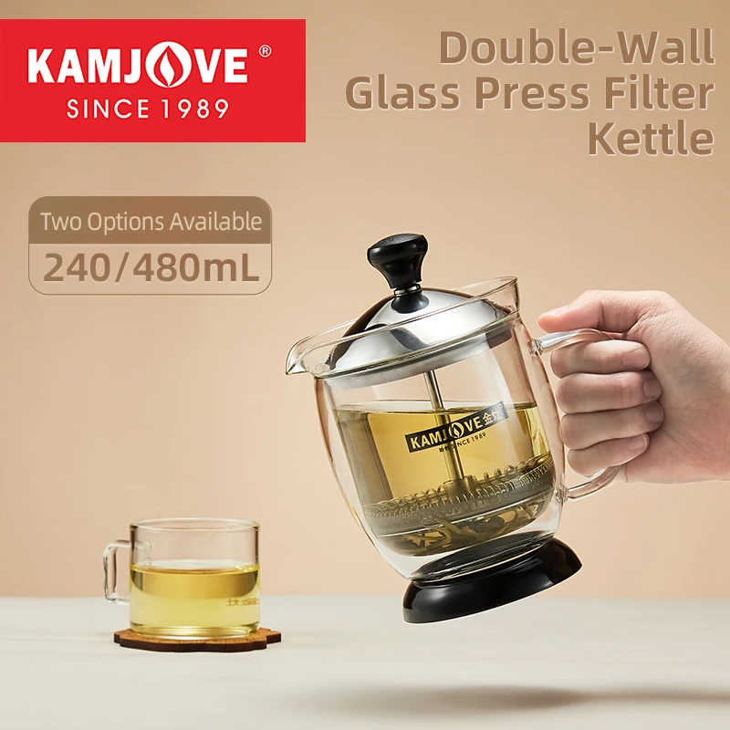 240/480ML Double-walled Glass Teapot with Built-in Infuser,Filtering Tea Water Separation Pot,Heat-resistant Glass Tea Pot Maker
240/480ML Double-walled Glass Teapot with Built-in Infuser,Filtering Tea Water Separation Pot,Heat-resistant Glass Tea Pot Maker
