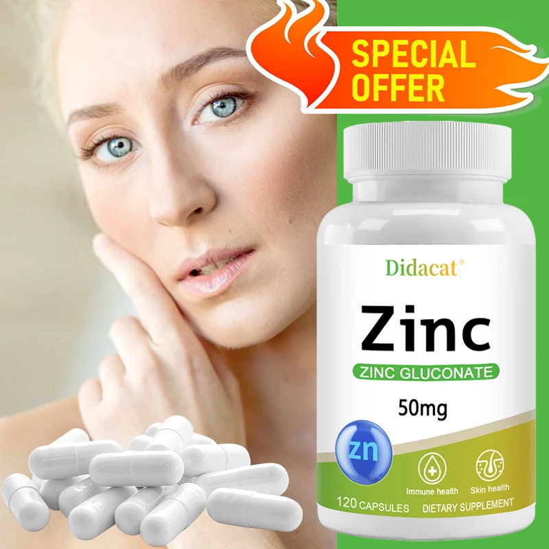 Zinc Gluconate Capsules 50MG, Essential Mineral Supplement for Immune Skin Heart & Antioxidant Daily Wellness Non-GMO
Zinc Gluconate Capsules 50MG, Essential Mineral Supplement for Immune Skin Heart & Antioxidant Daily Wellness Non-GMO
