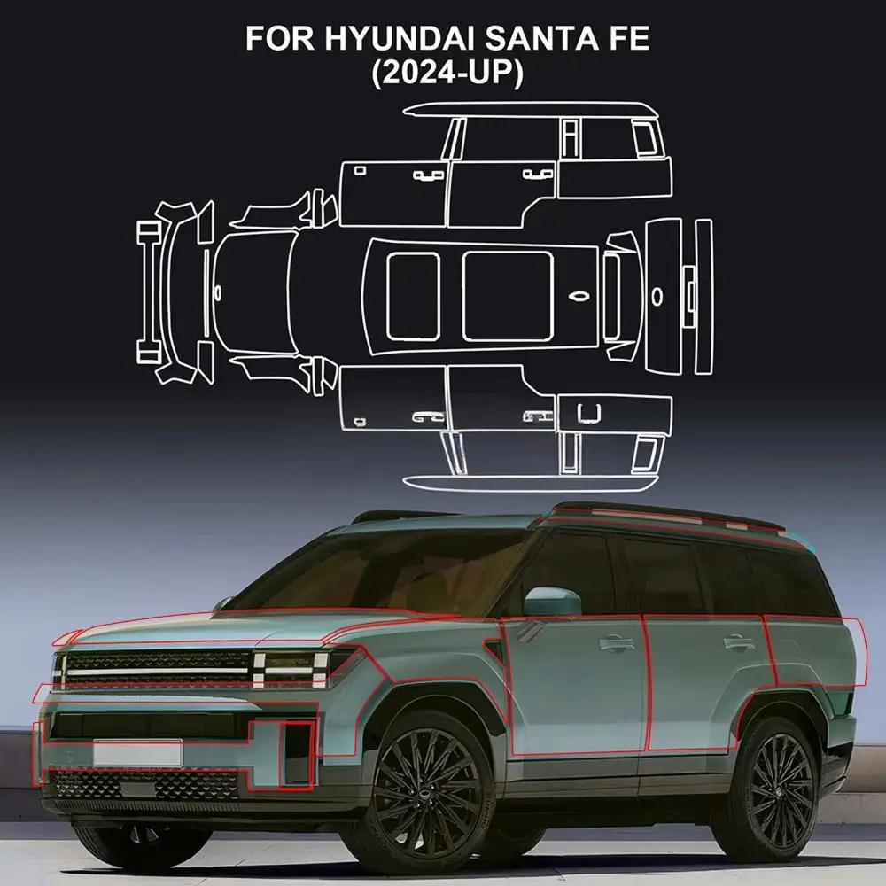 TPU Anti-Scratch Paint Protection Film For Hyundai Santa FE 2024 2025 Car Body Pre-cut Clear PPF Resistant Invisible Repairable
TPU Anti-Scratch Paint Protection Film For Hyundai Santa FE 2024 2025 Car Body Pre-cut Clear PPF Resistant Invisible Repairable