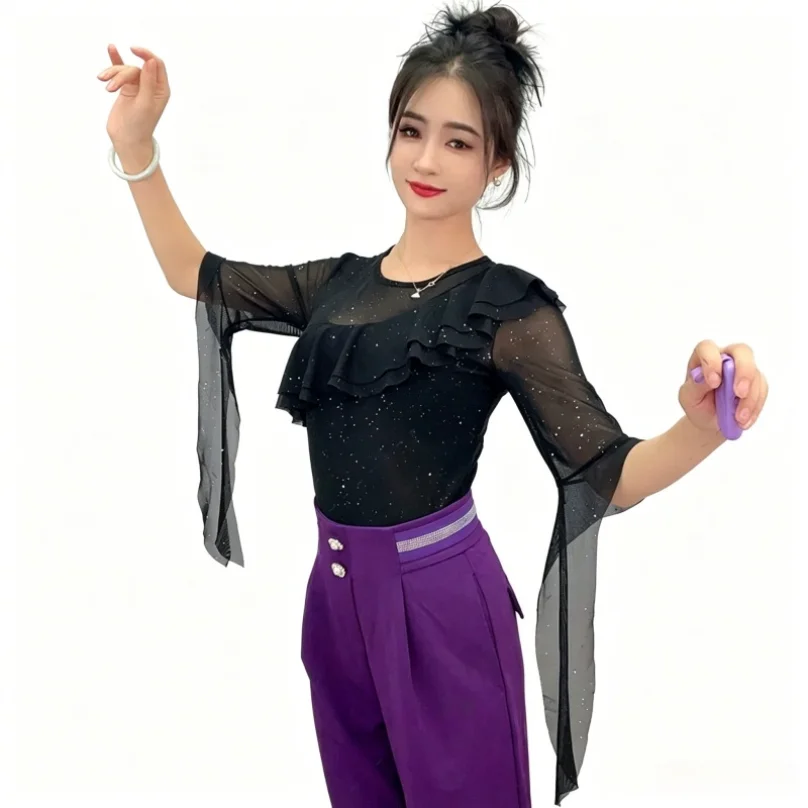 Latin Dance Tops Sexy Women Performance Ballroom Evening Dresses Leotard Clothes Waltz Samba Tango Blouse Practice Costumes
Latin Dance Tops Sexy Women Performance Ballroom Evening Dresses Leotard Clothes Waltz Samba Tango Blouse Practice Costumes