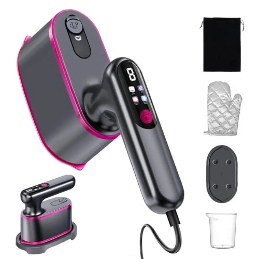 Travel Steamer for Clothes, 2-in-1 Clothes Steamer Handheld and 4 Modes LCD Display Portable Steam Iron, Hand Steamer for Cloth
Travel Steamer for Clothes, 2-in-1 Clothes Steamer Handheld and 4 Modes LCD Display Portable Steam Iron, Hand Steamer for Cloth