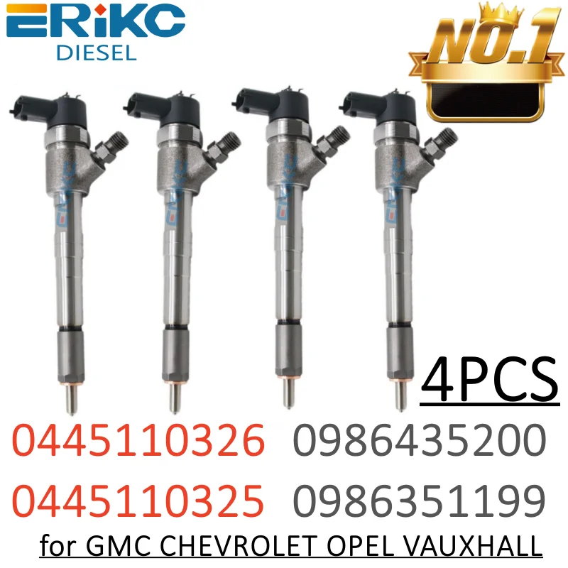 0445110326 0445110325 Common Rail Injector 0986435200 0986351199 4PCS for GMC CHEVROLET OPEL VAUXHALL 55566498 93195389
0445110326 0445110325 Common Rail Injector 0986435200 0986351199 4PCS for GMC CHEVROLET OPEL VAUXHALL 55566498 93195389