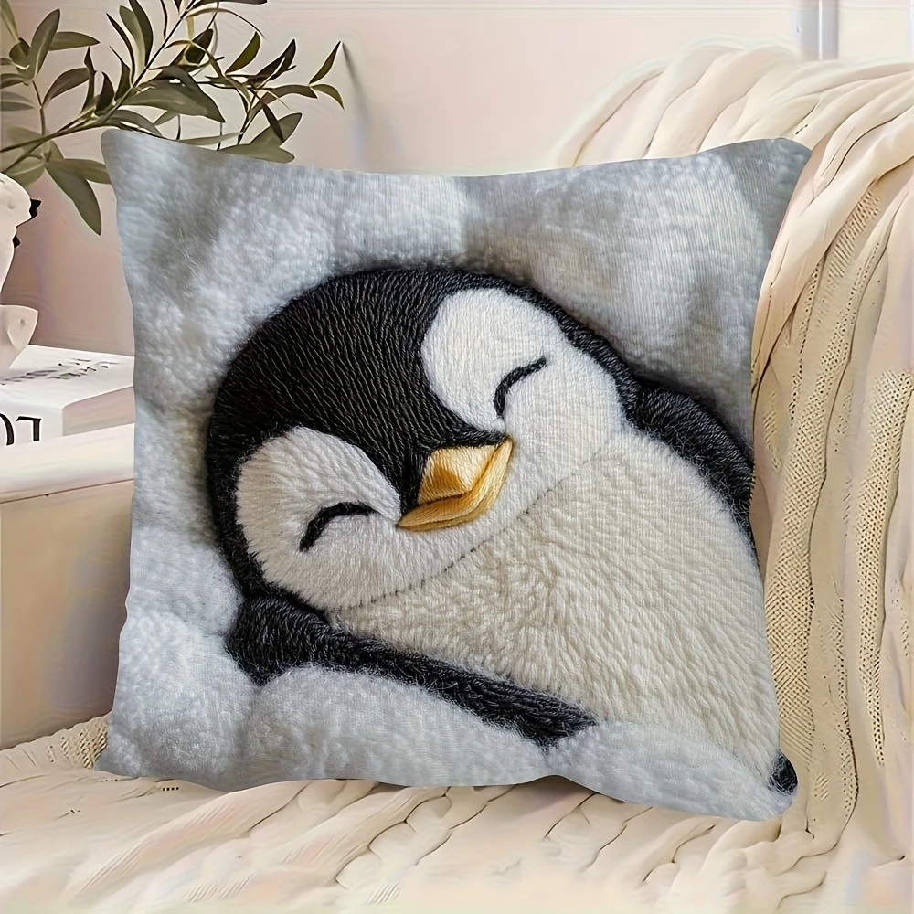 Cute Sleeping Penguin Pillow Cover Fuzzy Plush Print Cushion Case Kawaii Kids Room Nursery Gift Decor
Cute Sleeping Penguin Pillow Cover Fuzzy Plush Print Cushion Case Kawaii Kids Room Nursery Gift Decor