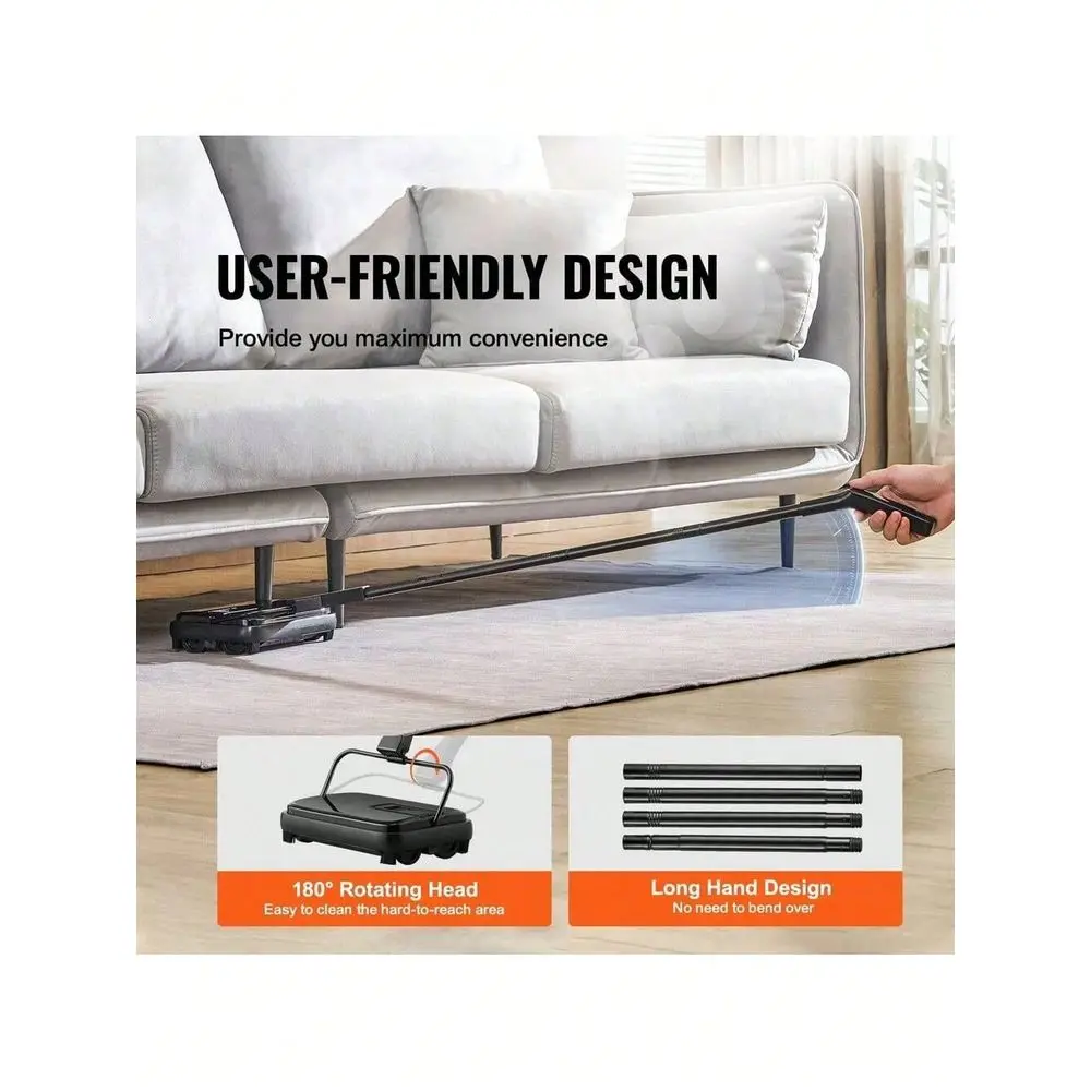 Sweeper, 7.87 In Sweeping Paths, Floor Sweeper Manual Non Electric, 300 Ml Dustbin Capacity With Comb For Home Office Rugs Hard
Sweeper, 7.87 In Sweeping Paths, Floor Sweeper Manual Non Electric, 300 Ml Dustbin Capacity With Comb For Home Office Rugs Hard