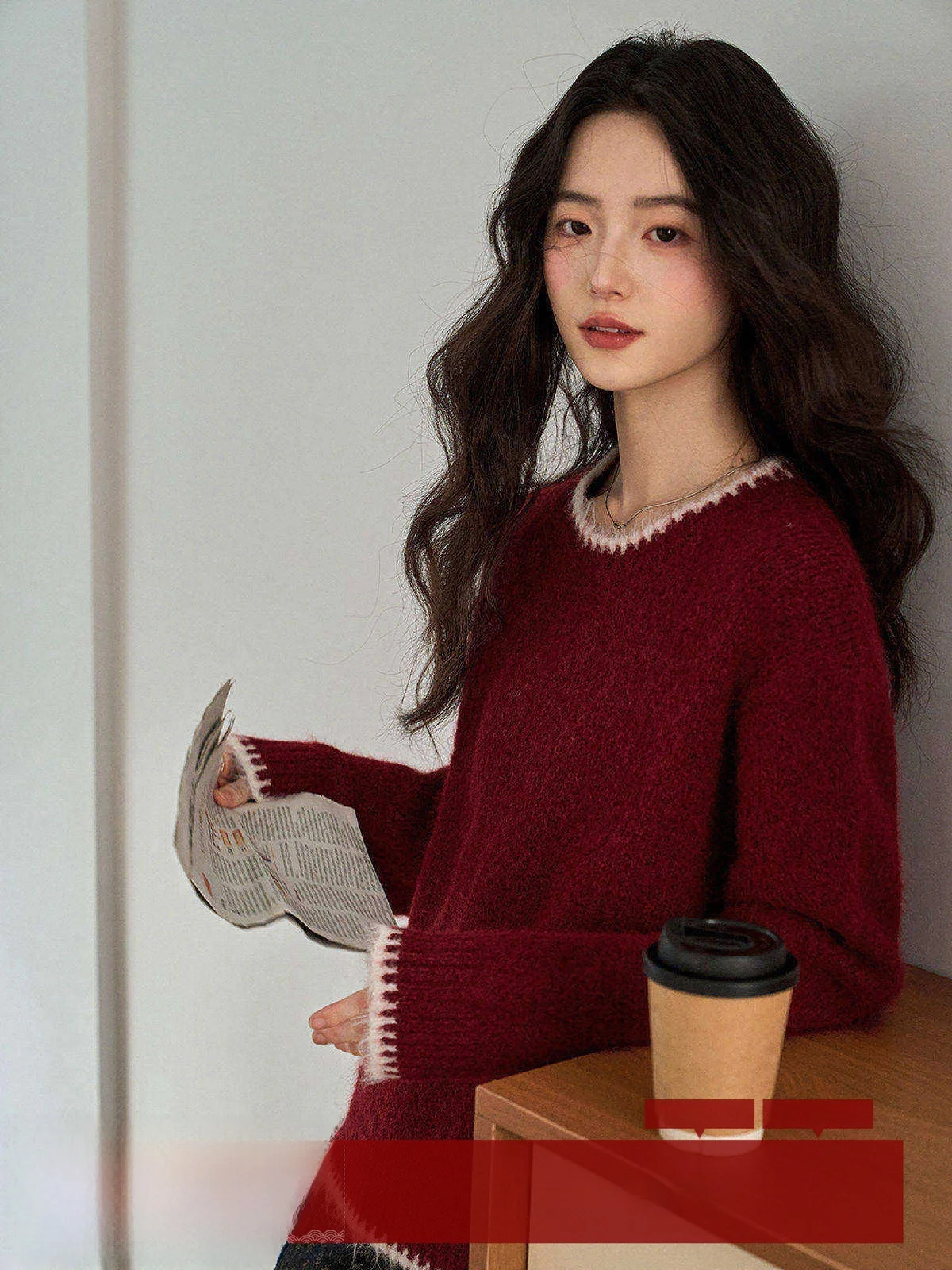 MoZa Red Knitted Sweater Women's Winter New Style Loose round Neck Overhead Shirt Commute Wind Straight Tube Polyester Blend ...
MoZa Red Knitted Sweater Women's Winter New Style Loose round Neck Overhead Shirt Commute Wind Straight Tube Polyester Blend ...