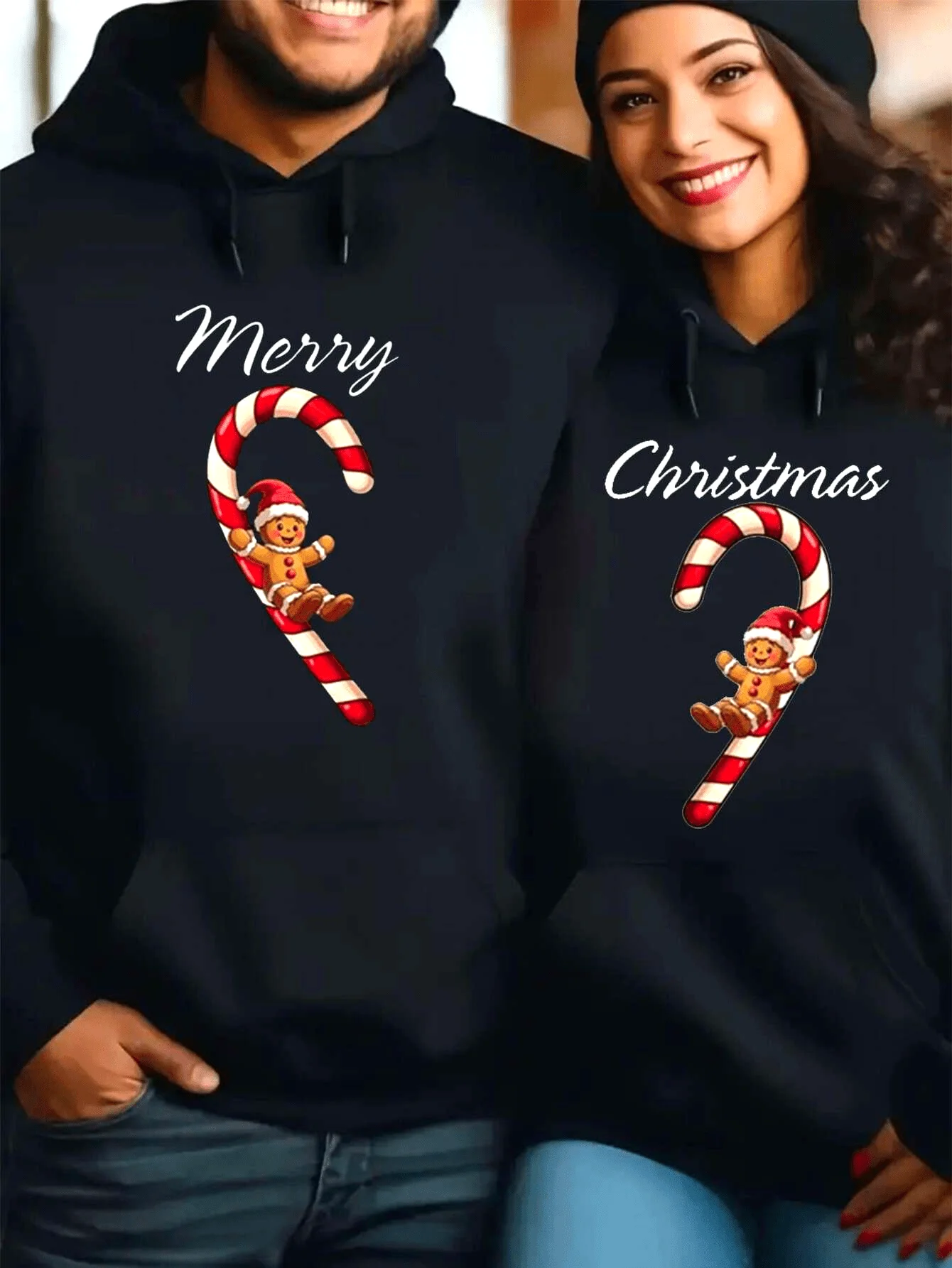 1pcs Christmas candy stick gingerbread man pattern couple outfit, pocket hoodie hoodie, holiday gift
1pcs Christmas candy stick gingerbread man pattern couple outfit, pocket hoodie hoodie, holiday gift