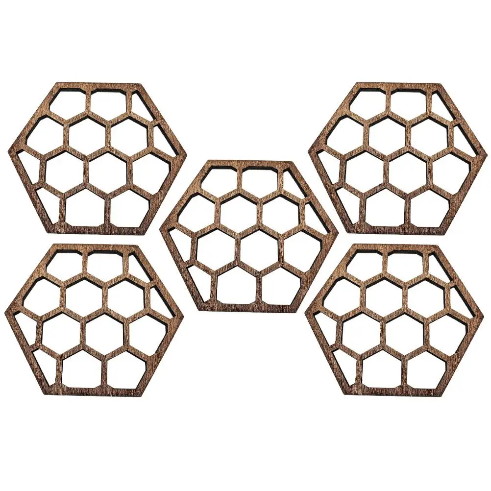 5 Pcs Honeycomb Decorations Wooden Coaster Tableware Mat Cup Cushion Craft Bees Nest Design Kitchen Accessories
5 Pcs Honeycomb Decorations Wooden Coaster Tableware Mat Cup Cushion Craft Bees Nest Design Kitchen Accessories