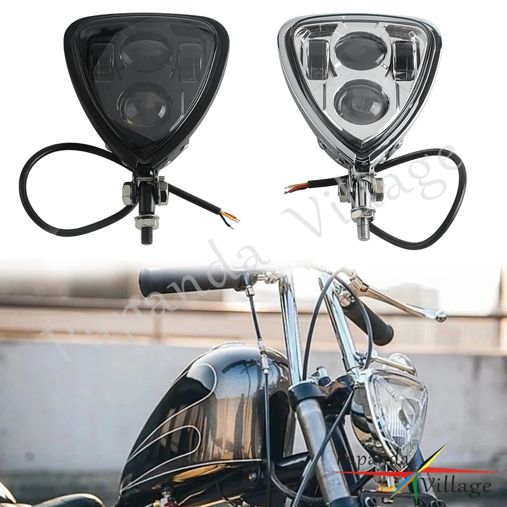 Motorcycle LED Headlight Triangle Light For Harley Touring Honda Yamaha Suzuki Kawasaki Cafe Racer Chopper Bobber High-Low Beam
Motorcycle LED Headlight Triangle Light For Harley Touring Honda Yamaha Suzuki Kawasaki Cafe Racer Chopper Bobber High-Low Beam