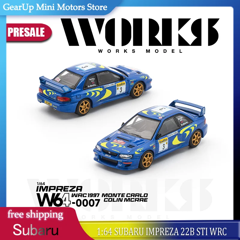 Works Model 1:64 Scale Alloy Diecast Car Model Toy Subaru Impreza 22B STi WRC No 3 1997 Monte Carlo Rally Collectible
Works Model 1:64 Scale Alloy Diecast Car Model Toy Subaru Impreza 22B STi WRC No 3 1997 Monte Carlo Rally Collectible
