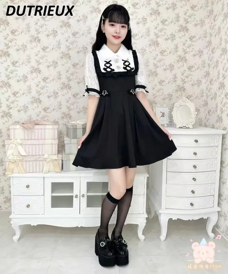 Summer New Mine Series Mass-Produced Sweet Cute Lace Rhinestone Short Sleeve Lace Student Lolita Dresses Rojita Dress Women
Summer New Mine Series Mass-Produced Sweet Cute Lace Rhinestone Short Sleeve Lace Student Lolita Dresses Rojita Dress Women