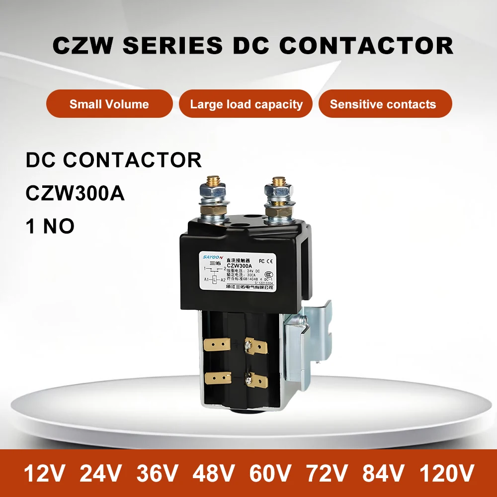 CZW300A Контактор постоянного тока, сильноточный контактор, подходит для аккумуляторных транспортных средств, автомобилей, чистки автомобилей, 12 В, 24 В, 36 В, 48 В, 60 В, 72 В
CZW300A Контактор постоянного тока, сильноточный контактор, подходит для аккумуляторных транспортных средств, автомобилей, чистки автомобилей, 12 В, 24 В, 36 В, 48 В, 60 В, 72 В