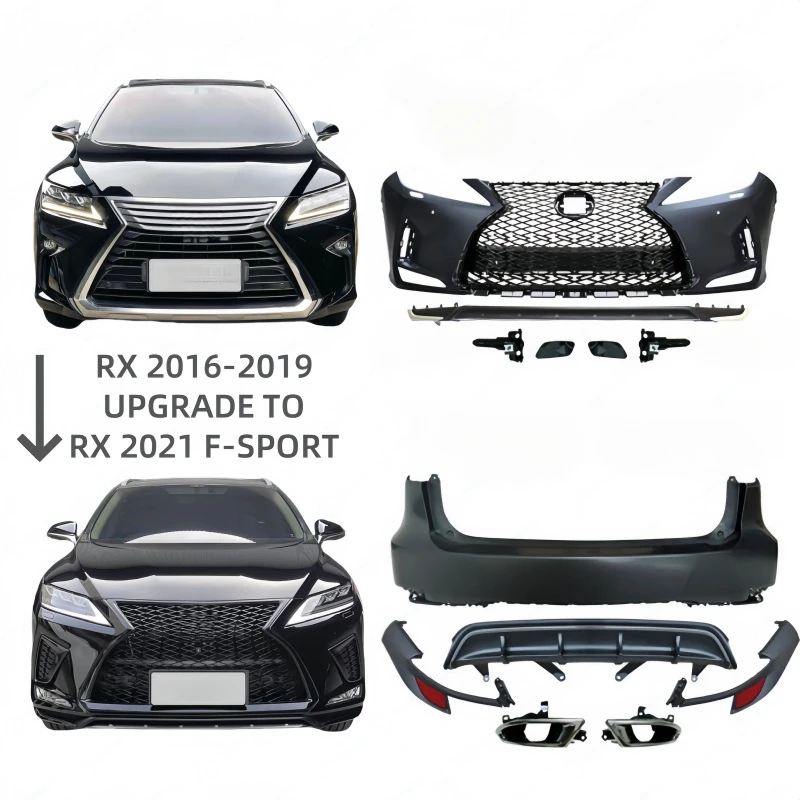 Peect Fitment 2021 Model Upgrd Body Kit RX RX200T RX300 RX350 RX450H 2016-2019 PP Plastic Car Bumpers
Peect Fitment 2021 Model Upgrd Body Kit RX RX200T RX300 RX350 RX450H 2016-2019 PP Plastic Car Bumpers