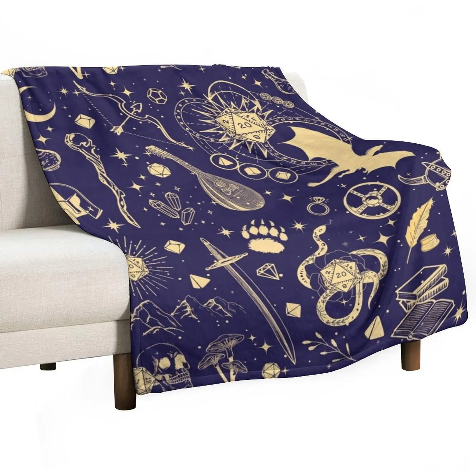DND RPG pattern seamless: dungeons and dragons doodles, Celestial night sky and stars constellations Throw Blanket
DND RPG pattern seamless: dungeons and dragons doodles, Celestial night sky and stars constellations Throw Blanket