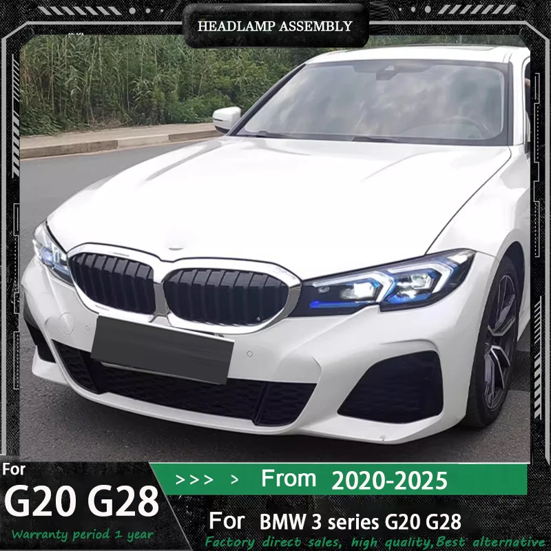 Pair Headlight Assemblies For BMW 3-Series G20 2020-2021- 2025 320i 330e 330i LED DRL Sequential Projector daytime running light
Pair Headlight Assemblies For BMW 3-Series G20 2020-2021- 2025 320i 330e 330i LED DRL Sequential Projector daytime running light