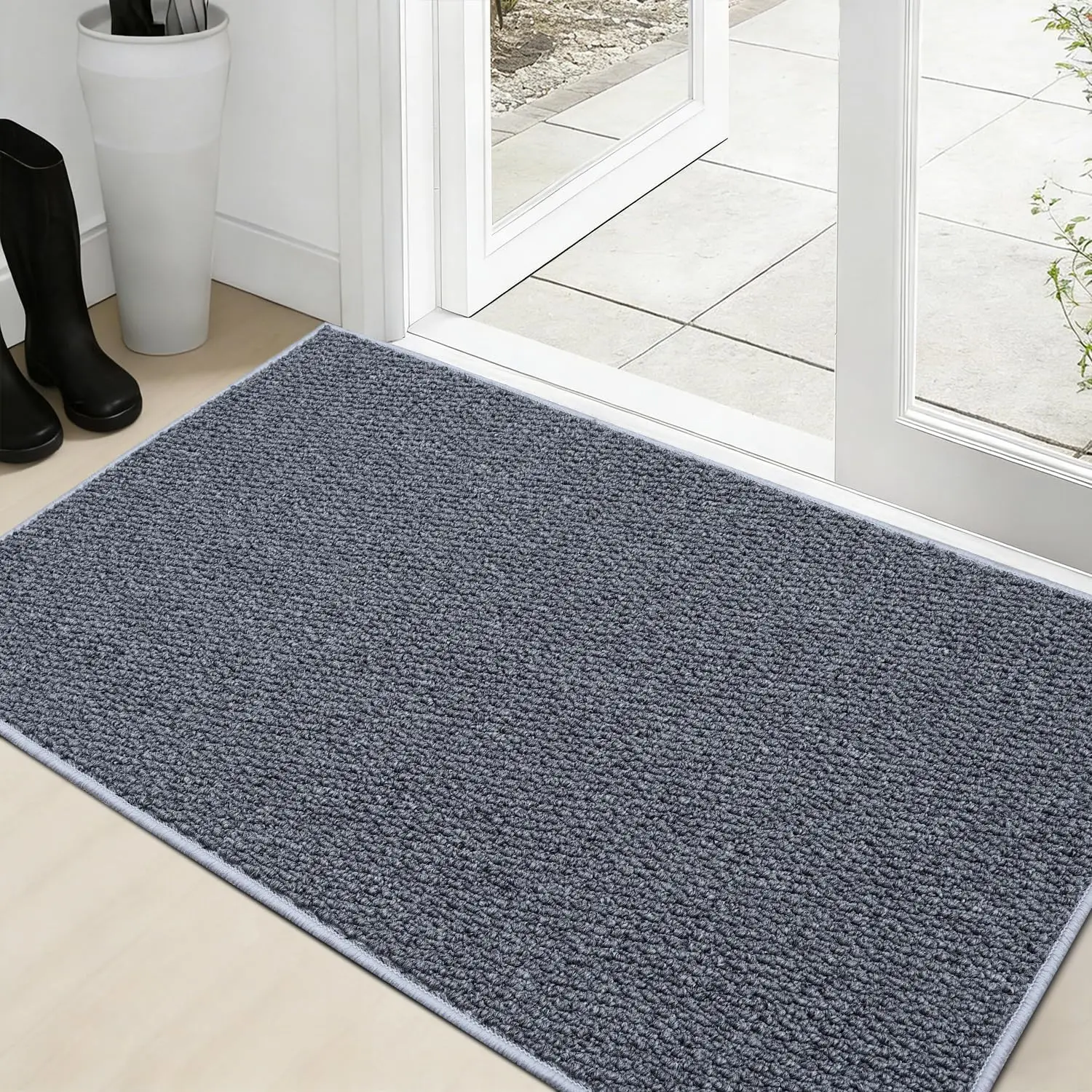Dirt Trapping Door Mat 24x36, Absorbent & Quick-Dry Entryway Rug, Washable Non-Slip Doormat for Muddy Paws & Shoes, Low-Profile Back & Front Door Mat Indoor Entrance, Grey
Dirt Trapping Door Mat 24x36, Absorbent & Quick-Dry Entryway Rug, Washable Non-Slip Doormat for Muddy Paws & Shoes, Low-Profile Back & Front Door Mat Indoor Entrance, Grey
