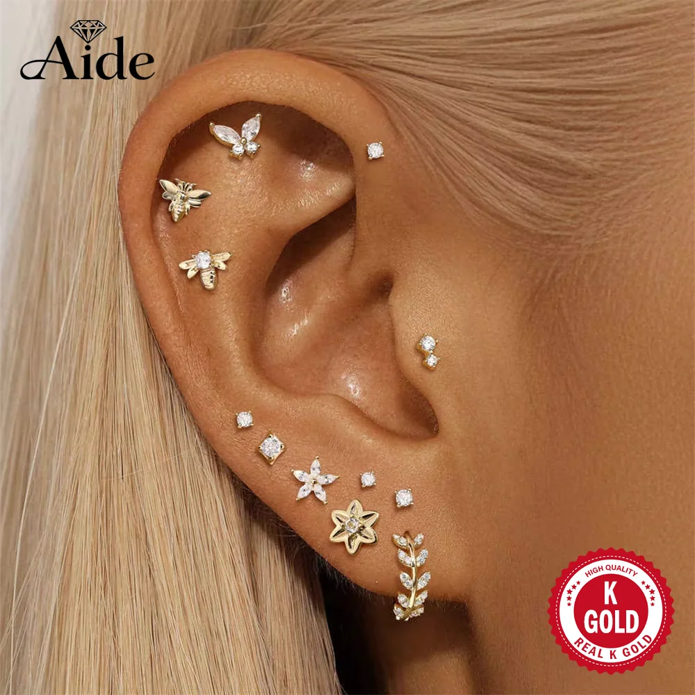 AIDE 1 шт., серьги из настоящего 14-каратного цельного золота AAAAA с цирконом для женщин, ювелирные изделия, простой дизайн, шпильки из ушных костей «сделай сам», рождественские подарки
AIDE 1 шт., серьги из настоящего 14-каратного цельного золота AAAAA с цирконом для женщин, ювелирные изделия, простой дизайн, шпильки из ушных костей «сделай сам», рождественские подарки