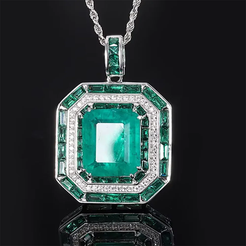 NEW Jewelry Copper Bottom Gold-plated European Imitation Emerald Red Corundum Luxury Square 12 * 16 Pendant Necklace
NEW Jewelry Copper Bottom Gold-plated European Imitation Emerald Red Corundum Luxury Square 12 * 16 Pendant Necklace