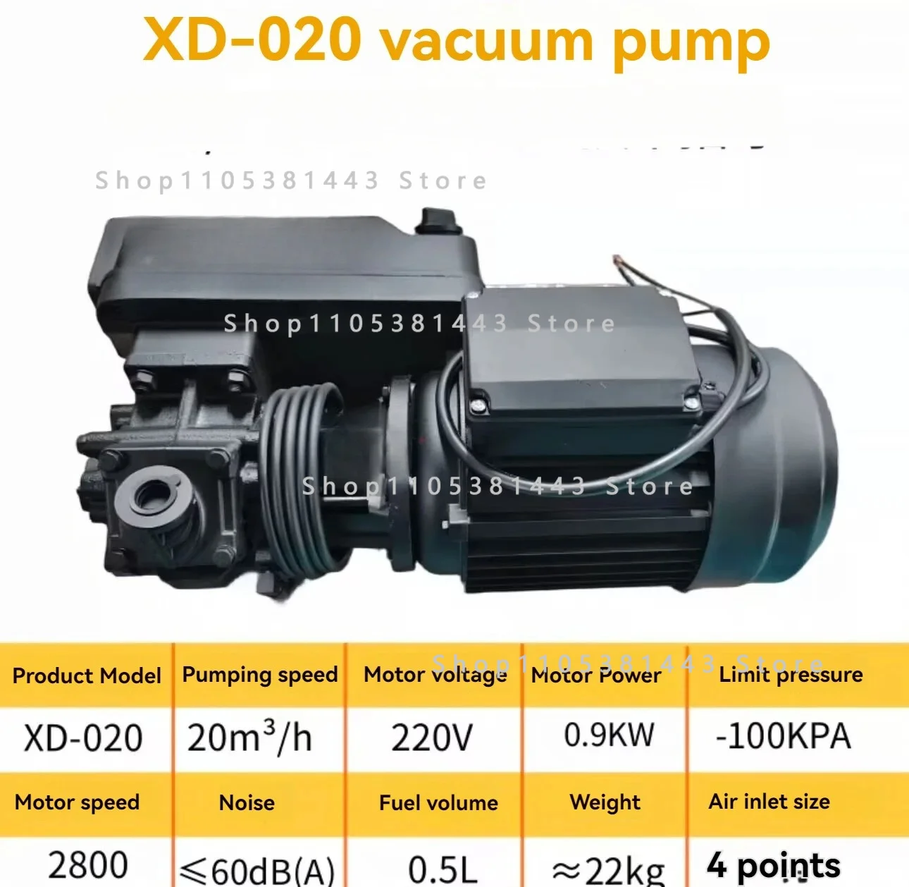 220V /380V Vacuum Pumps Suction Pump Vacuum Machine Motor XD-020 1 Pc Rotary Vane Vacuum Pumps
220V /380V Vacuum Pumps Suction Pump Vacuum Machine Motor XD-020 1 Pc Rotary Vane Vacuum Pumps