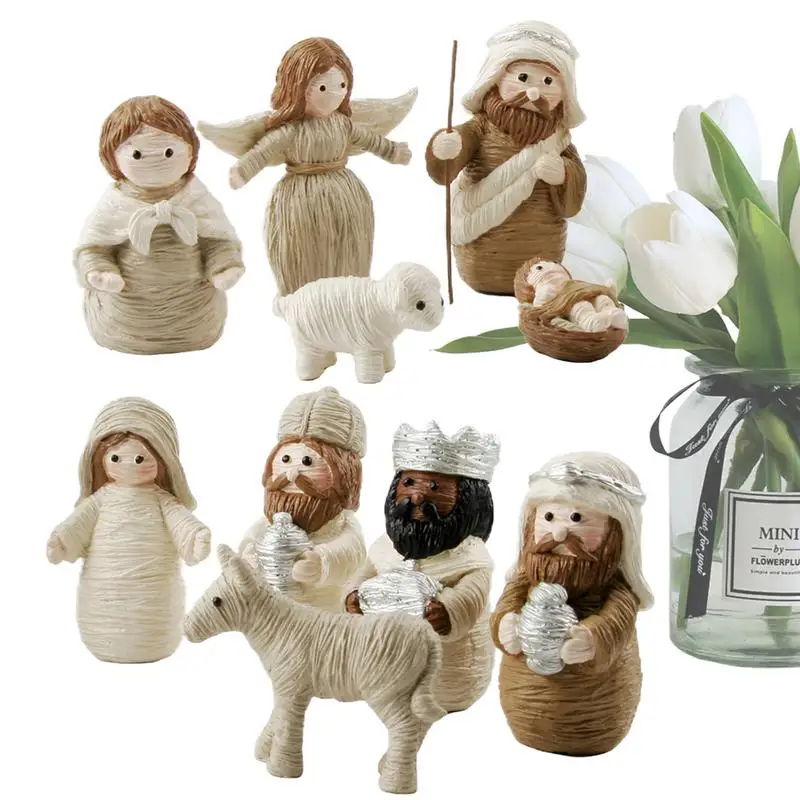 Nativity Scene Resin Figurines Baby Jesus Nativity Table Signs 10X Holy Family Statue Collectible Figurines Tiered Tray Decor
Nativity Scene Resin Figurines Baby Jesus Nativity Table Signs 10X Holy Family Statue Collectible Figurines Tiered Tray Decor