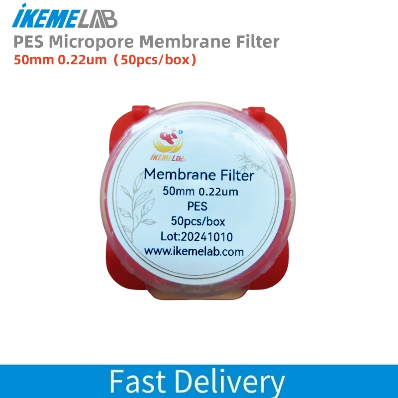 IKEME 50Pieces PES Micropore Membrane Filter 50mm 0.22um Laboratory Filtration Membrane
IKEME 50Pieces PES Micropore Membrane Filter 50mm 0.22um Laboratory Filtration Membrane