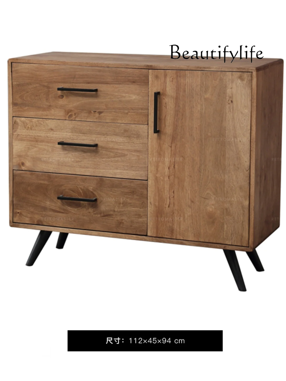 Nordic solid wood dining side cabinet, simple and modern log color tea cabinet, large-capacity storage entrance cabinet
Nordic solid wood dining side cabinet, simple and modern log color tea cabinet, large-capacity storage entrance cabinet