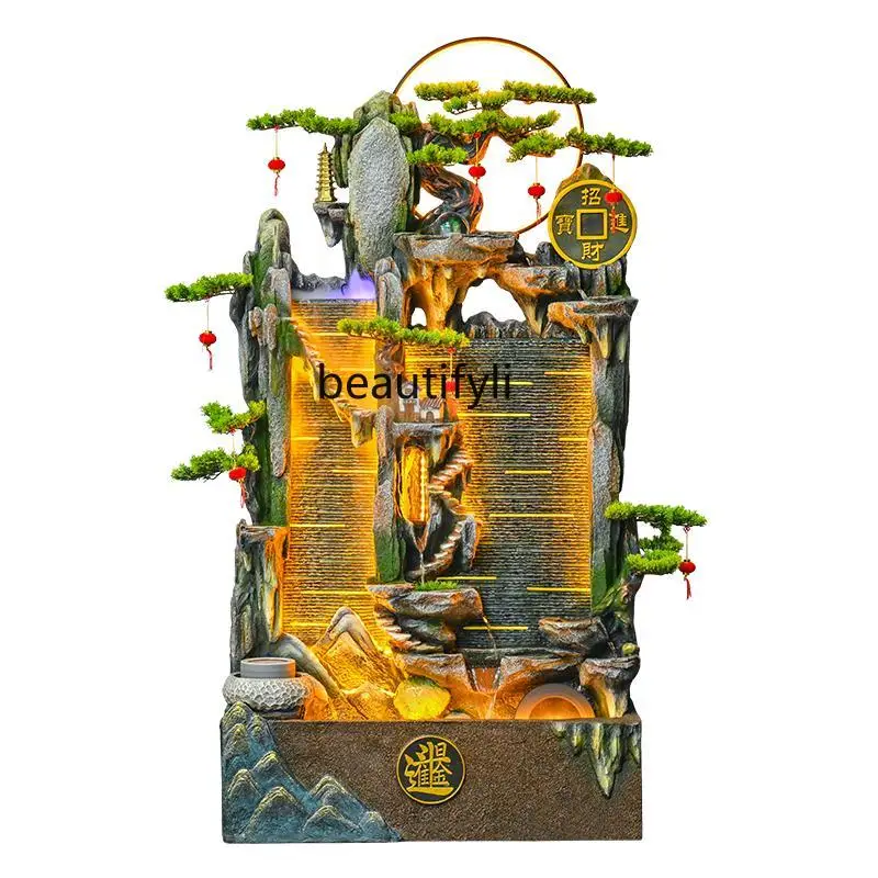 Water curtain wall floor-to-ceiling feng shui wheel landscape villa rockery waterfall large circulating water ornament
Water curtain wall floor-to-ceiling feng shui wheel landscape villa rockery waterfall large circulating water ornament